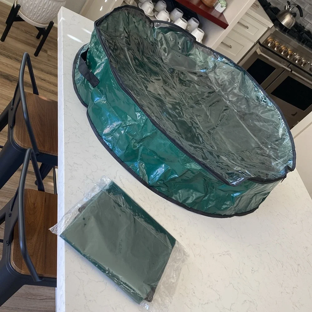 NEW Get 2 Green PVC 36” Round Storage Bag